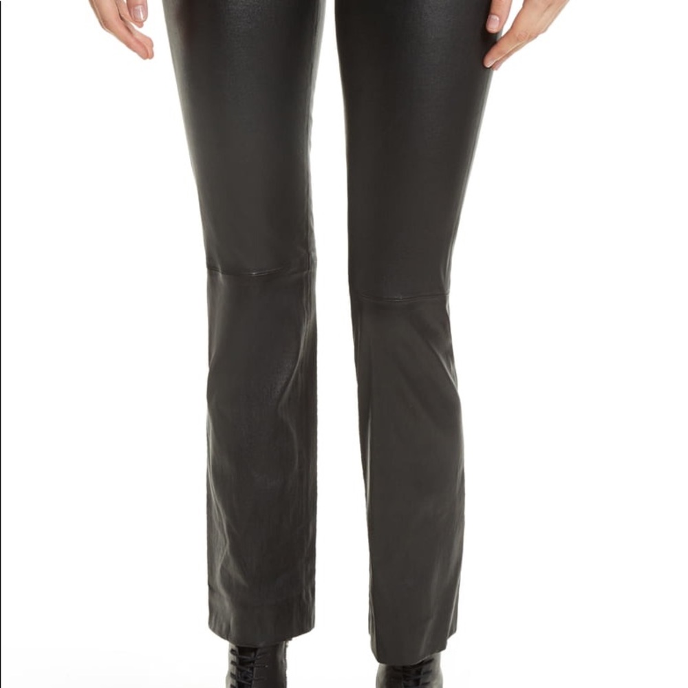 Helmut Lang 100% lambskin leather leggings black